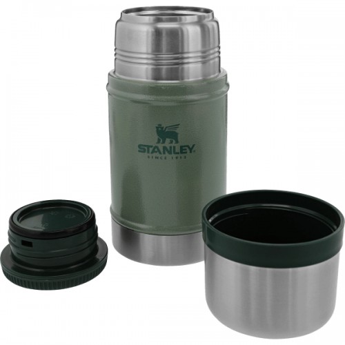 Stanley Classic Hammertone Green Large 0.7L 24oz Vacuum Food Jar Flask Hot or Cold Thermos